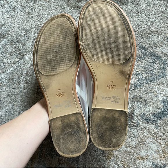 Zara White Sheer Mesh Minimalist Chic Sandal EU 40 US 9 - Picture 4 of 6